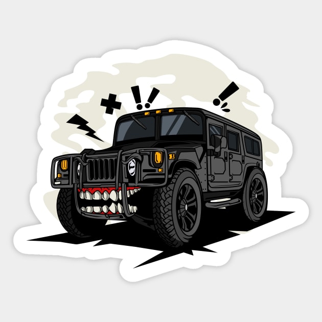 Mad Army Car Sticker by D3monic